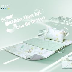 Gentle Wild - Bộ 5 món gấp gọn tiện lợi cho bé đi học Viscose cao cấp