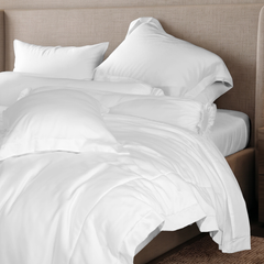 Bộ chăn ga gối Tencel NIN Florence Soft White