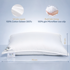 Ruột gối nằm cao cấp NIN House 50x70cm gòn microfiber