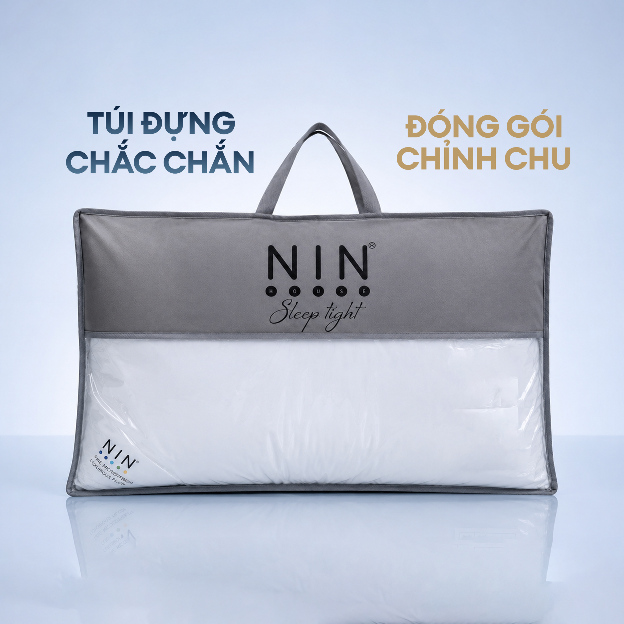 Ruột gối nằm cao cấp NIN House 50x70cm gòn microfiber