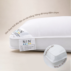 Ruột gối nằm kháng khuẩn 50x70cm NIN House gòn tơ tằm công nghiệp kháng khuẩn