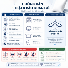 Ruột gối nằm kháng khuẩn 50x70cm NIN House gòn tơ tằm công nghiệp kháng khuẩn