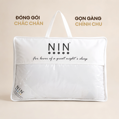 Ruột gối nằm kháng khuẩn 50x70cm NIN House gòn tơ tằm công nghiệp kháng khuẩn