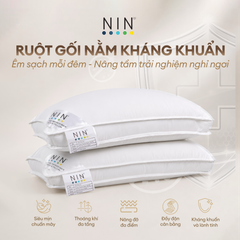Ruột gối nằm kháng khuẩn 50x70cm NIN House gòn tơ tằm công nghiệp kháng khuẩn
