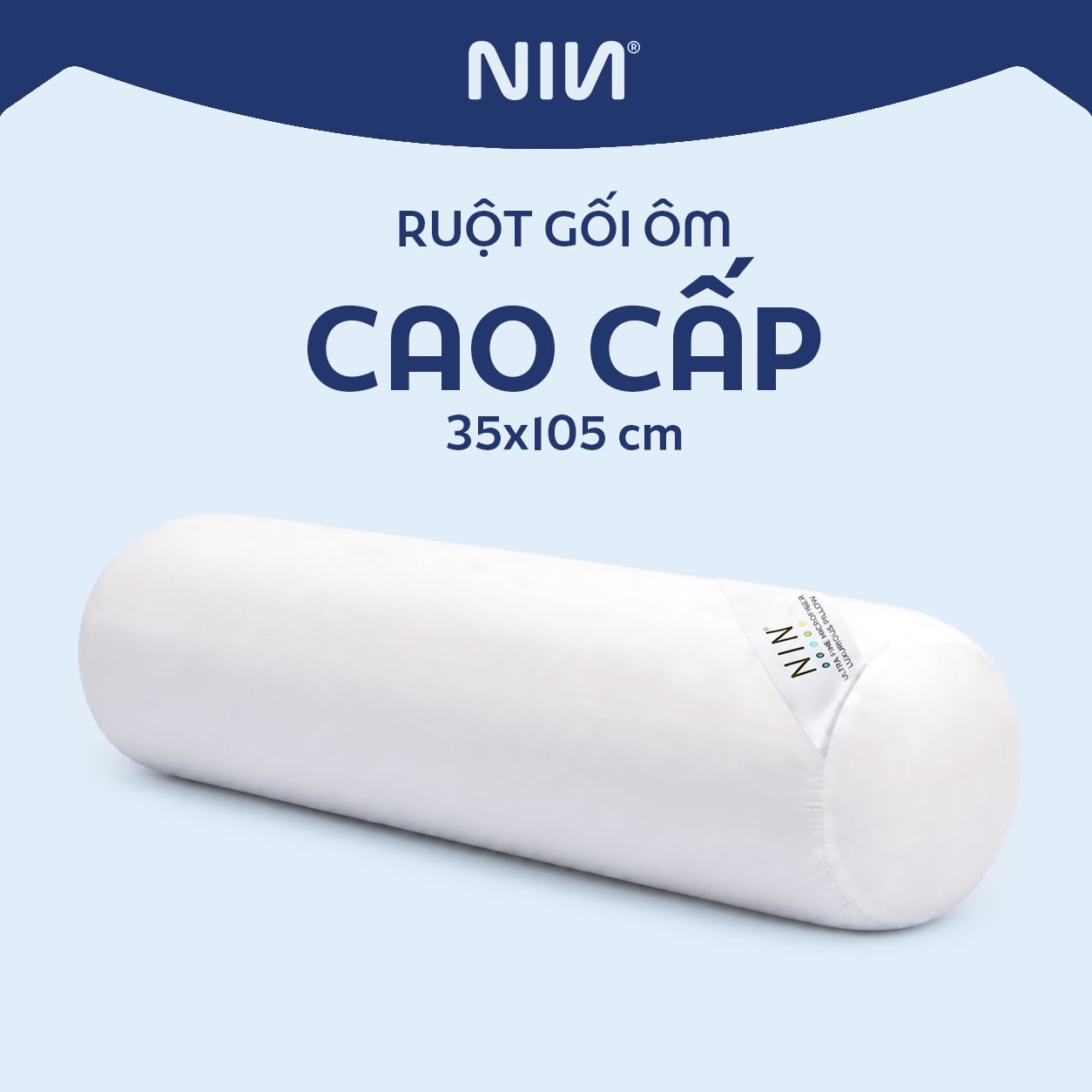 Ruột gối ôm tơ tằm cao cấp 100% cotton 35x100cm NIN House