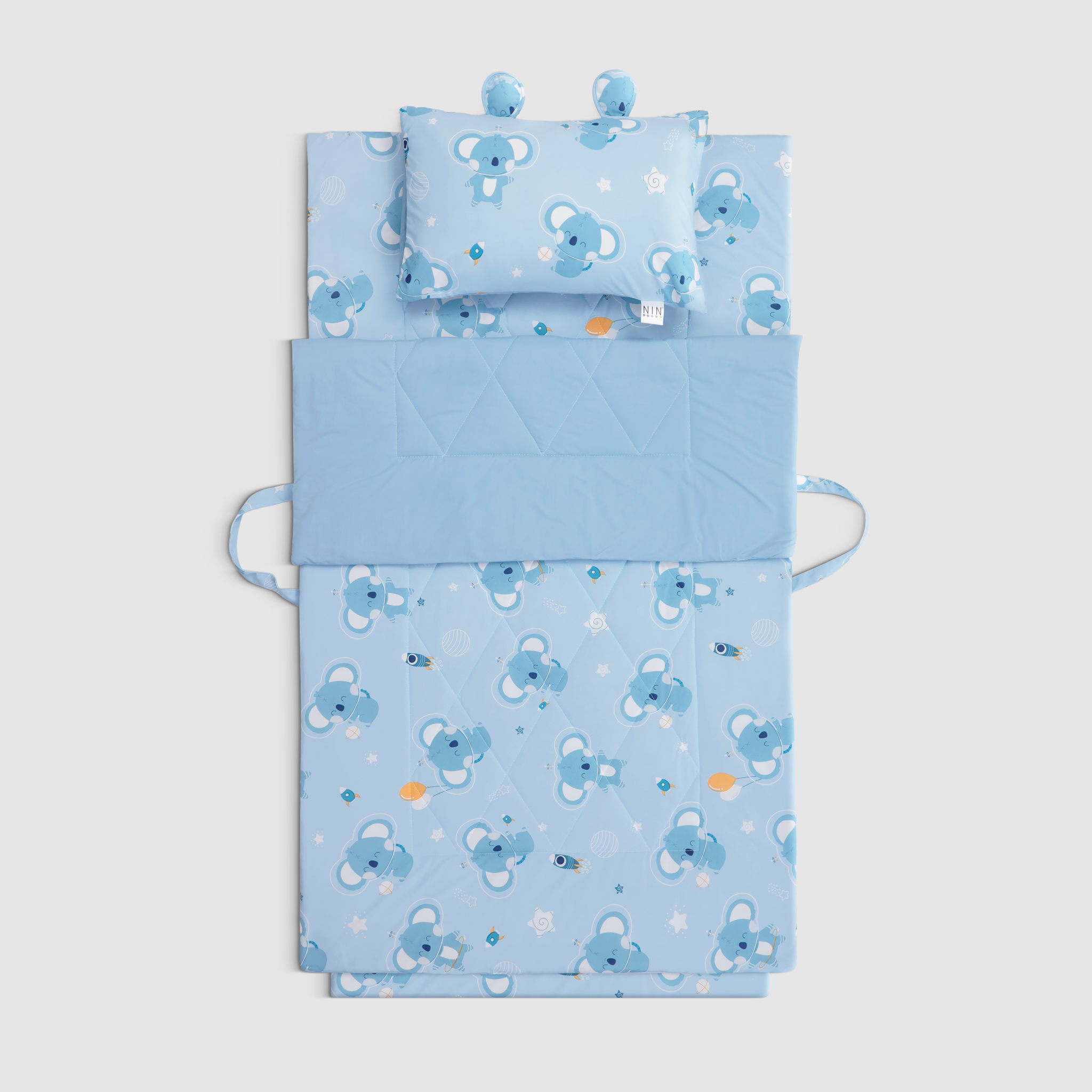 NM8042 - Bộ 5 món gấp gọn tiện lợi cho bé đi học Cooling Fabric cao cấp