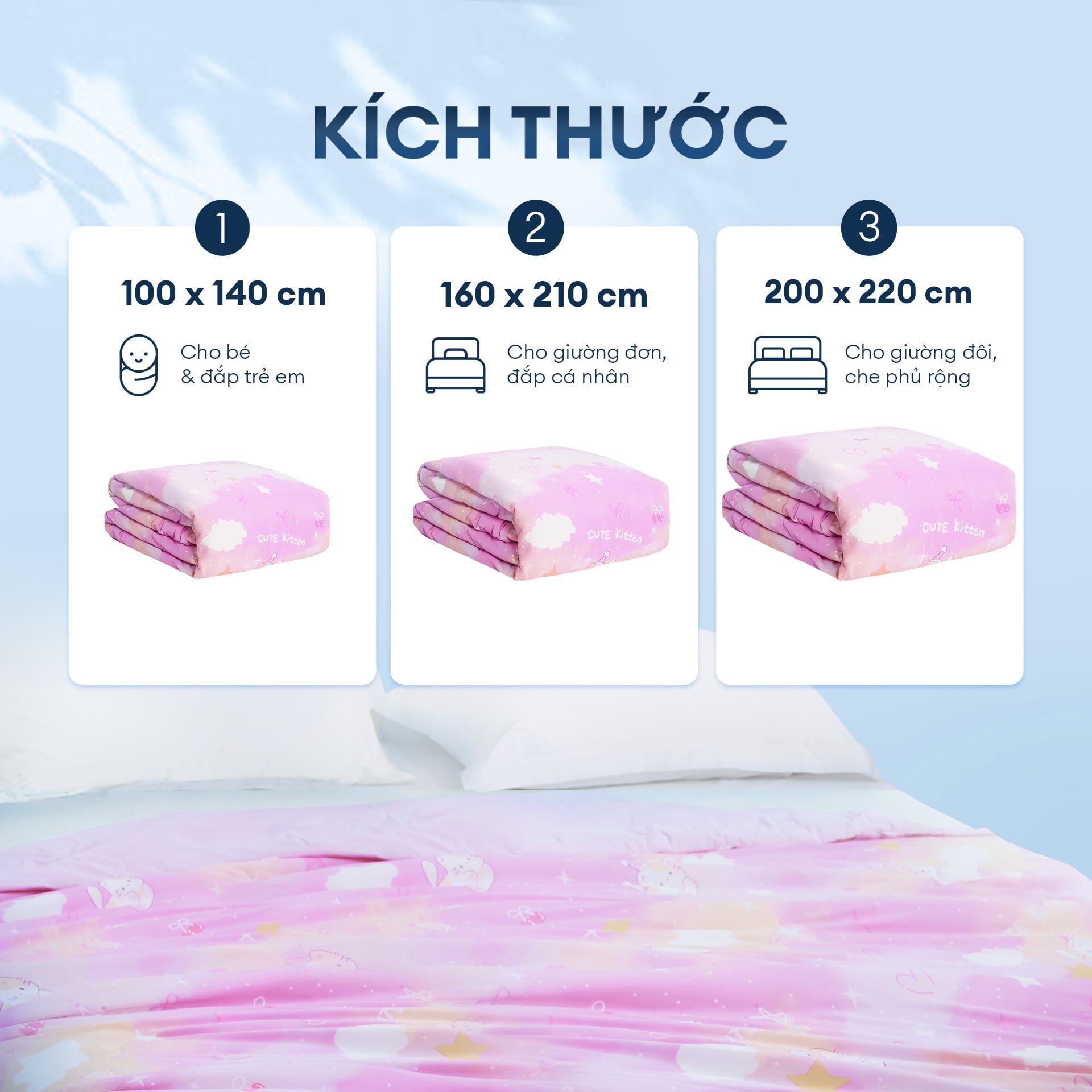 Chăn hè mát lạnh I Cool NM8044 - Mền lạnh ICool Advance NIN House hoa văn NM8044