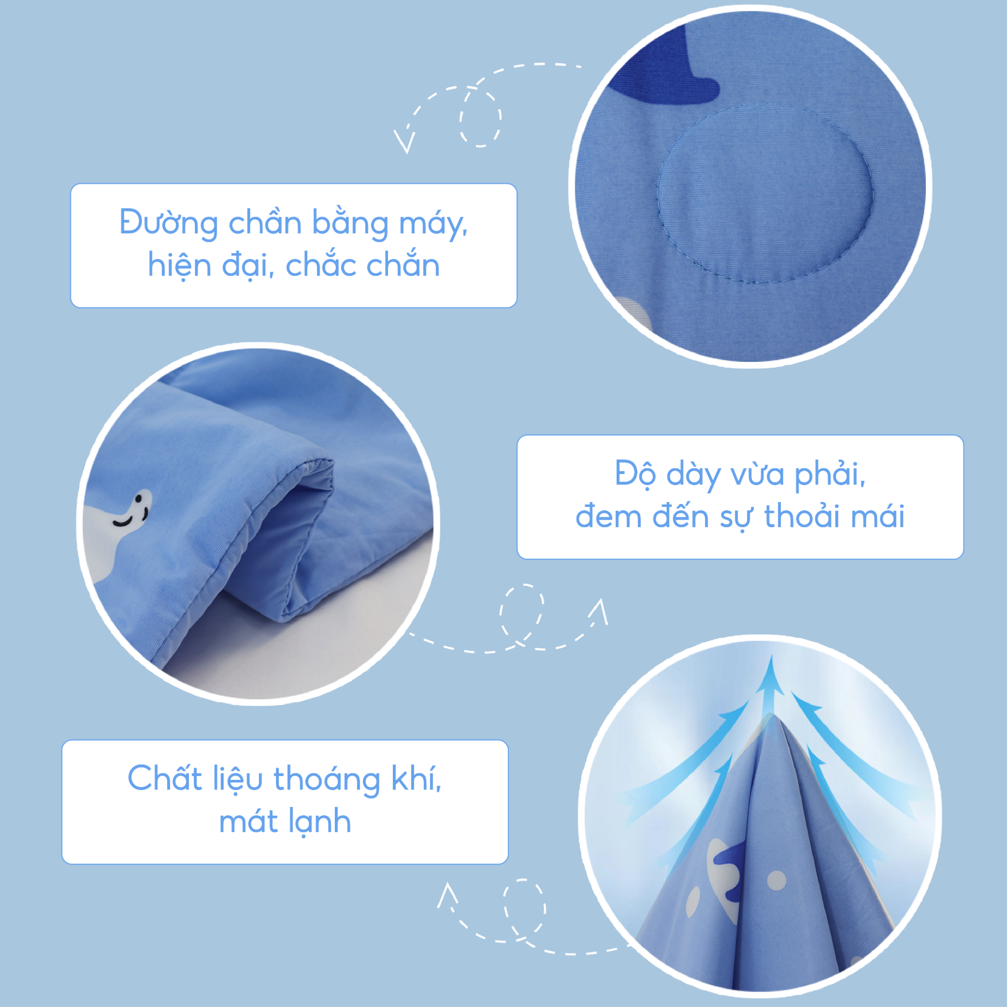 Chăn hè mát lạnh I Cool NM8027 - Mền lạnh ICool Advance NIN House hoa văn NM8027