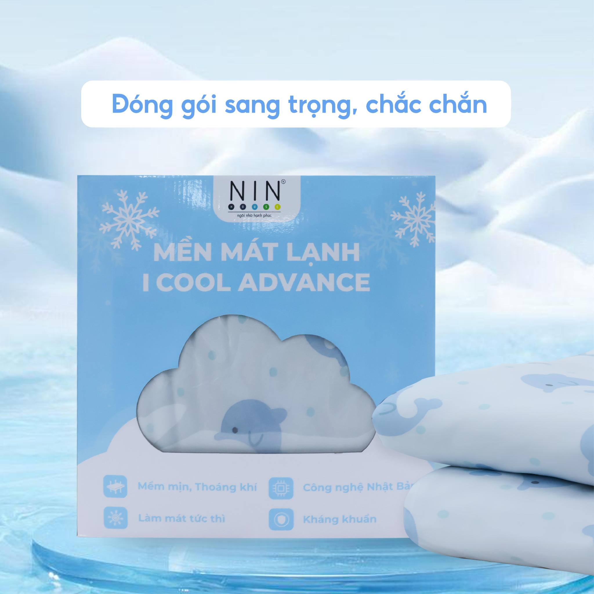Chăn hè mát lạnh I Cool NM8028 - Mền lạnh ICool Advance NIN House hoa văn NM8028