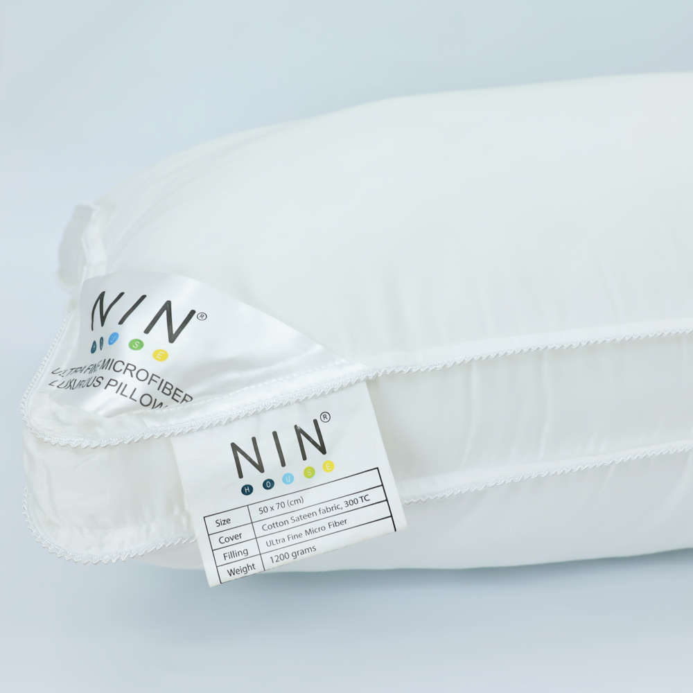 Ruột gối nằm kháng khuẩn 50x70cm NIN House gòn tơ tằm công nghiệp kháng khuẩn