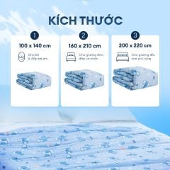 Chăn hè mát lạnh I Cool NM8042 - Mền lạnh ICool Advance NIN House hoa văn NM8042