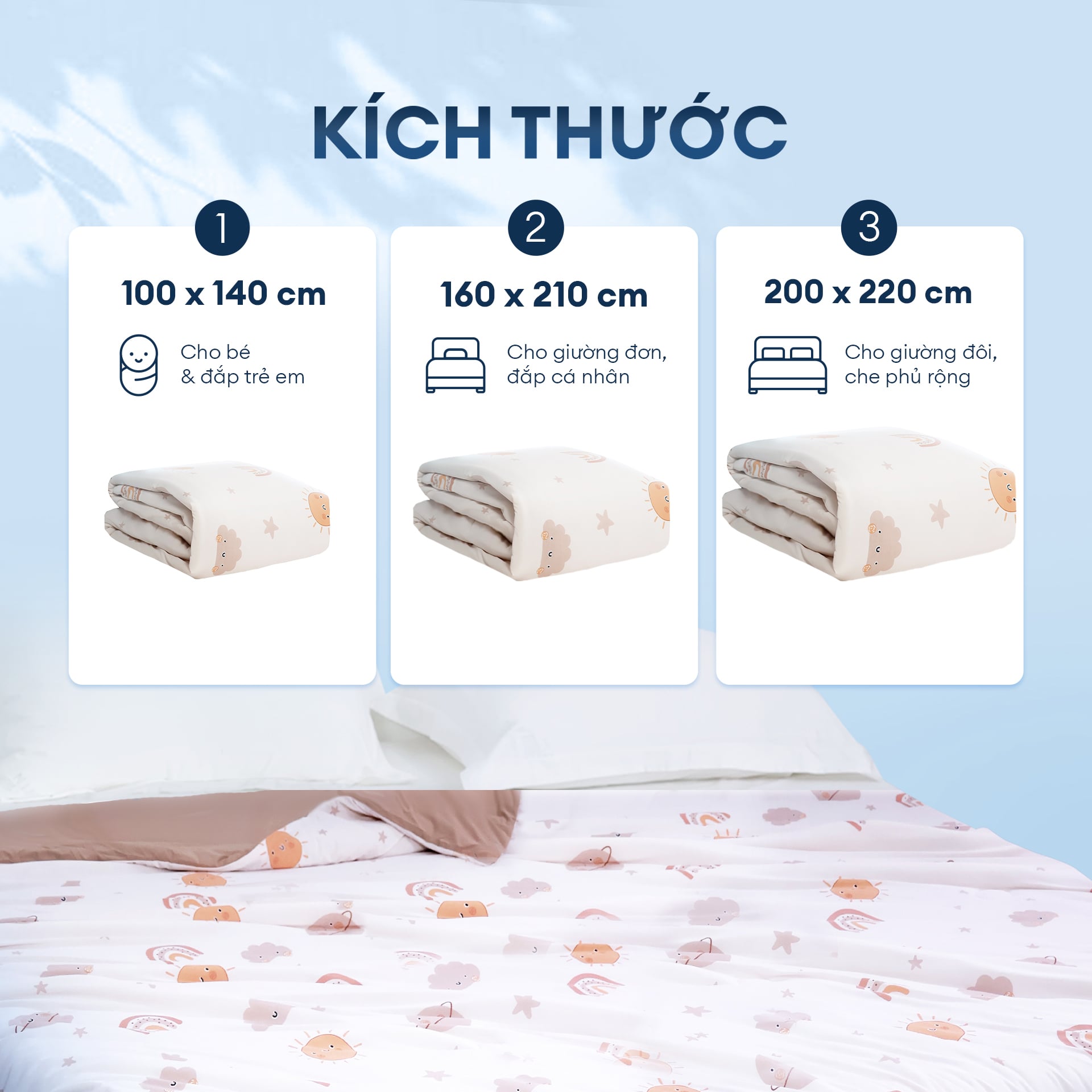 Chăn hè mát lạnh I Cool NM8041 - Mền lạnh ICool Advance NIN House hoa văn NM8041