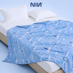 Chăn hè mát lạnh I Cool NM8037 - Mền lạnh ICool Advance NIN House hoa văn NM8037