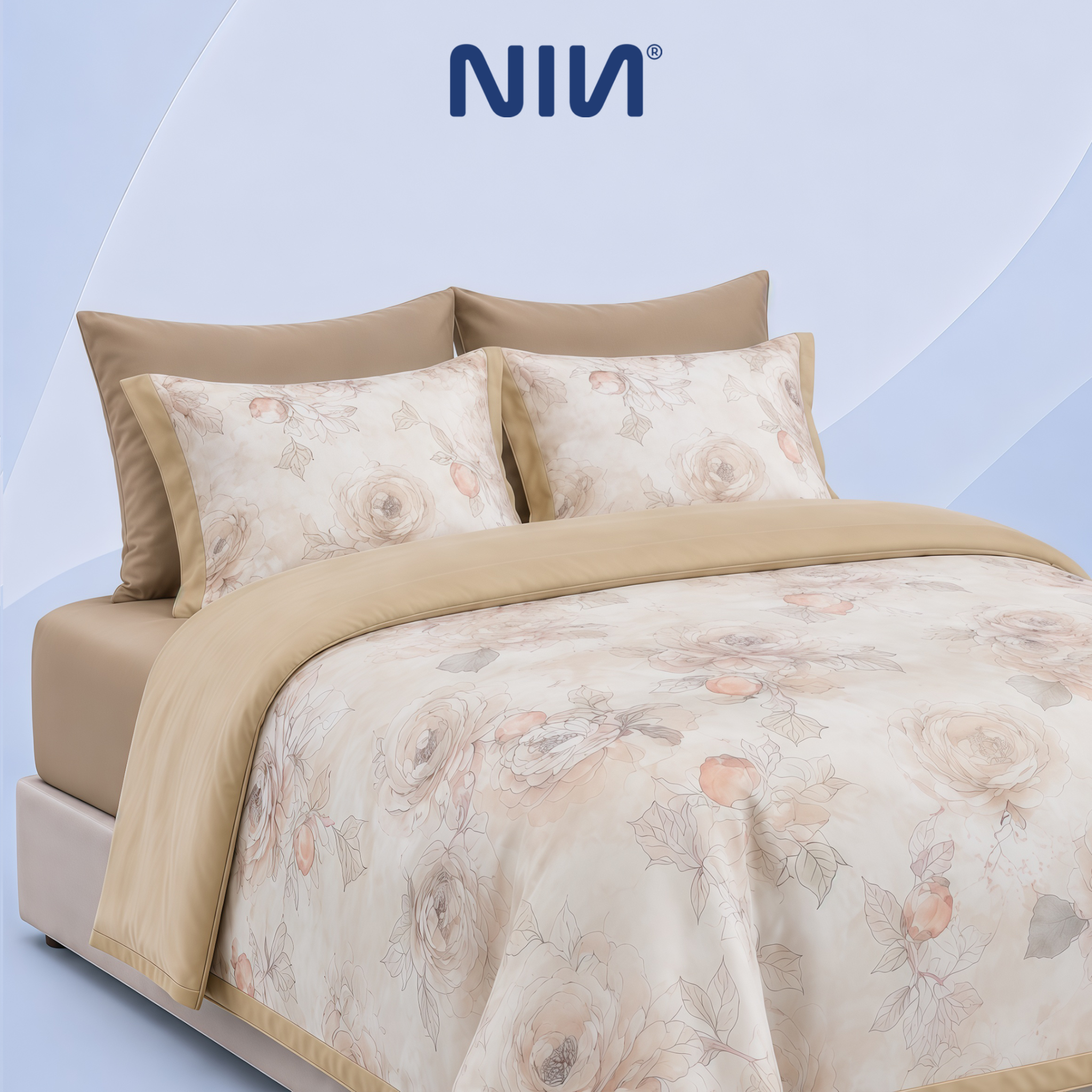 NP8909 - Bộ chăn ga gối Tencel NIN Pristine NP8909