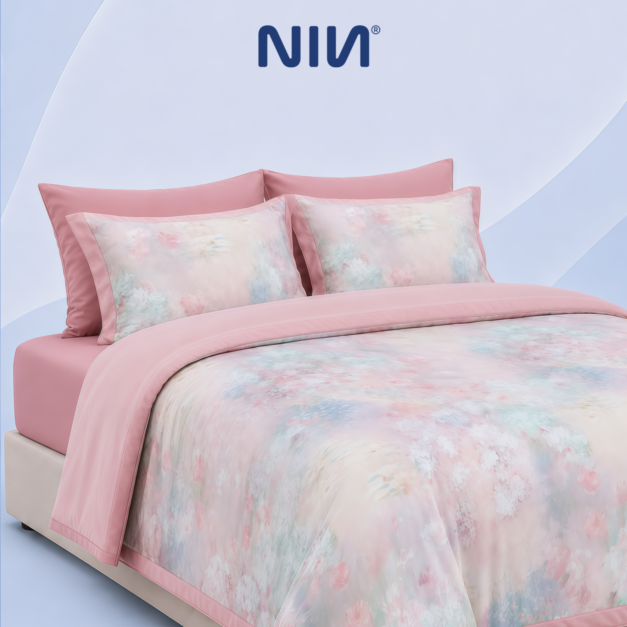 NP8918 - Bộ chăn ga gối Tencel NIN Pristine NP8918