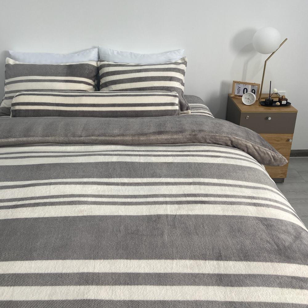 NT9001 - Bộ chăn ga gối lông thỏ NIN Rabbit Fur NT9001