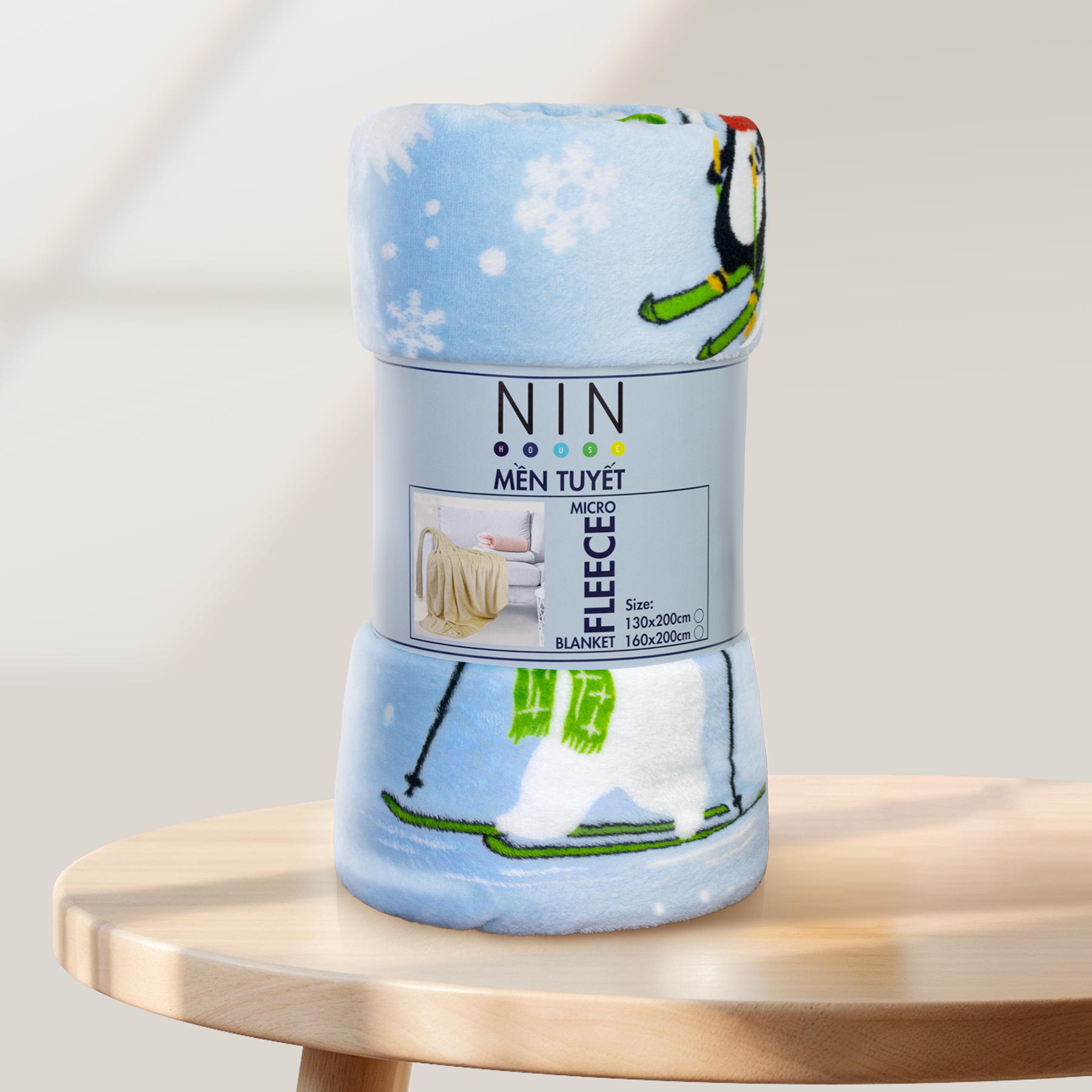 Mền tuyết hoa văn NIN màu POLAR FRIENDS