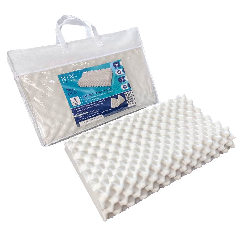 Gối cao su thiên nhiên TOSHIRO 60x37x11/13cm
