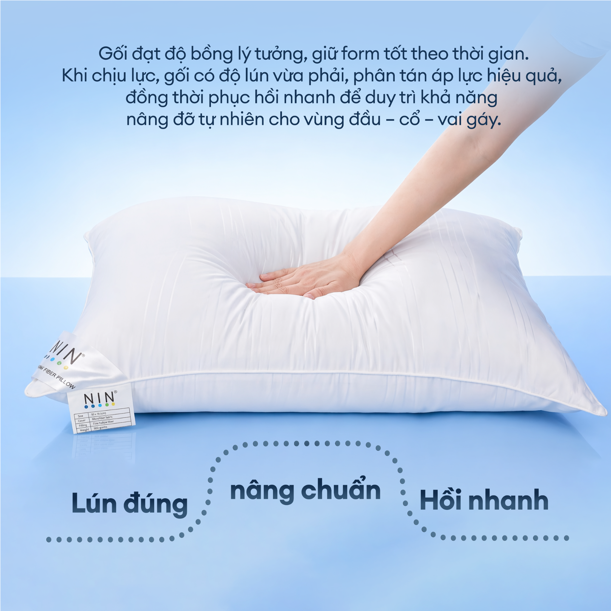 Ruột gối nằm Soft Feel 50x70cm Polyester