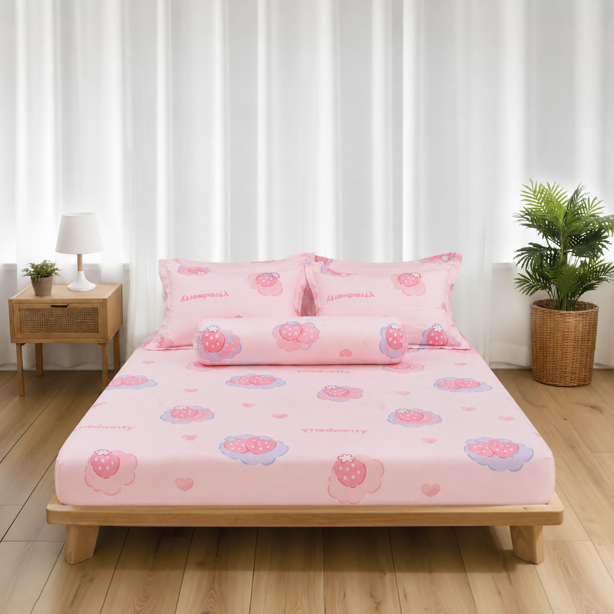 ST200058 - Bộ chăn ga gối Microfiber STEFANI