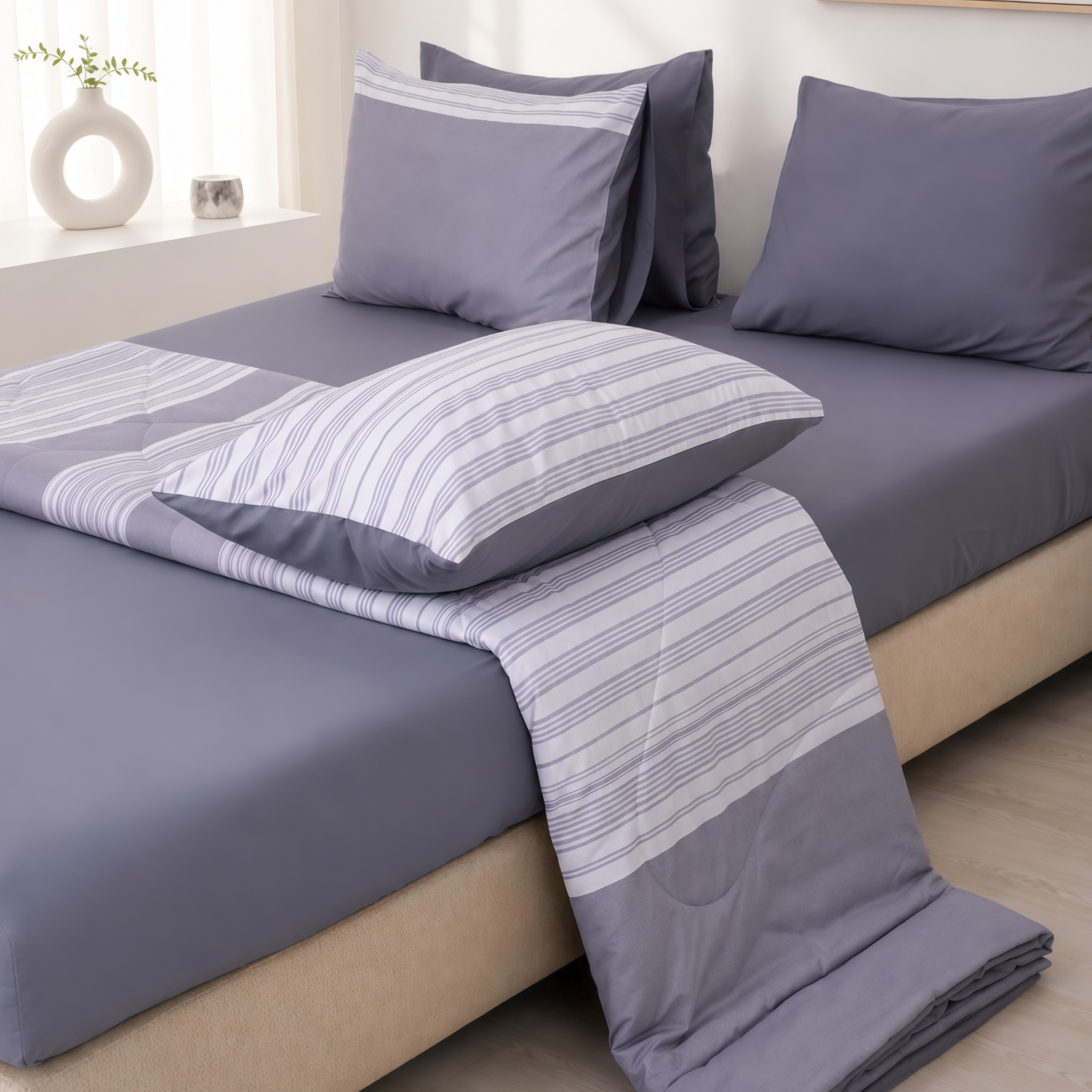 ST200055 - Bộ chăn ga gối Microfiber STEFANI