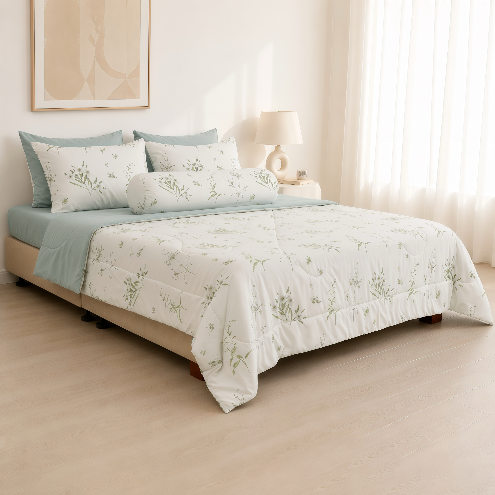 ST200056 - Bộ chăn ga gối Microfiber STEFANI
