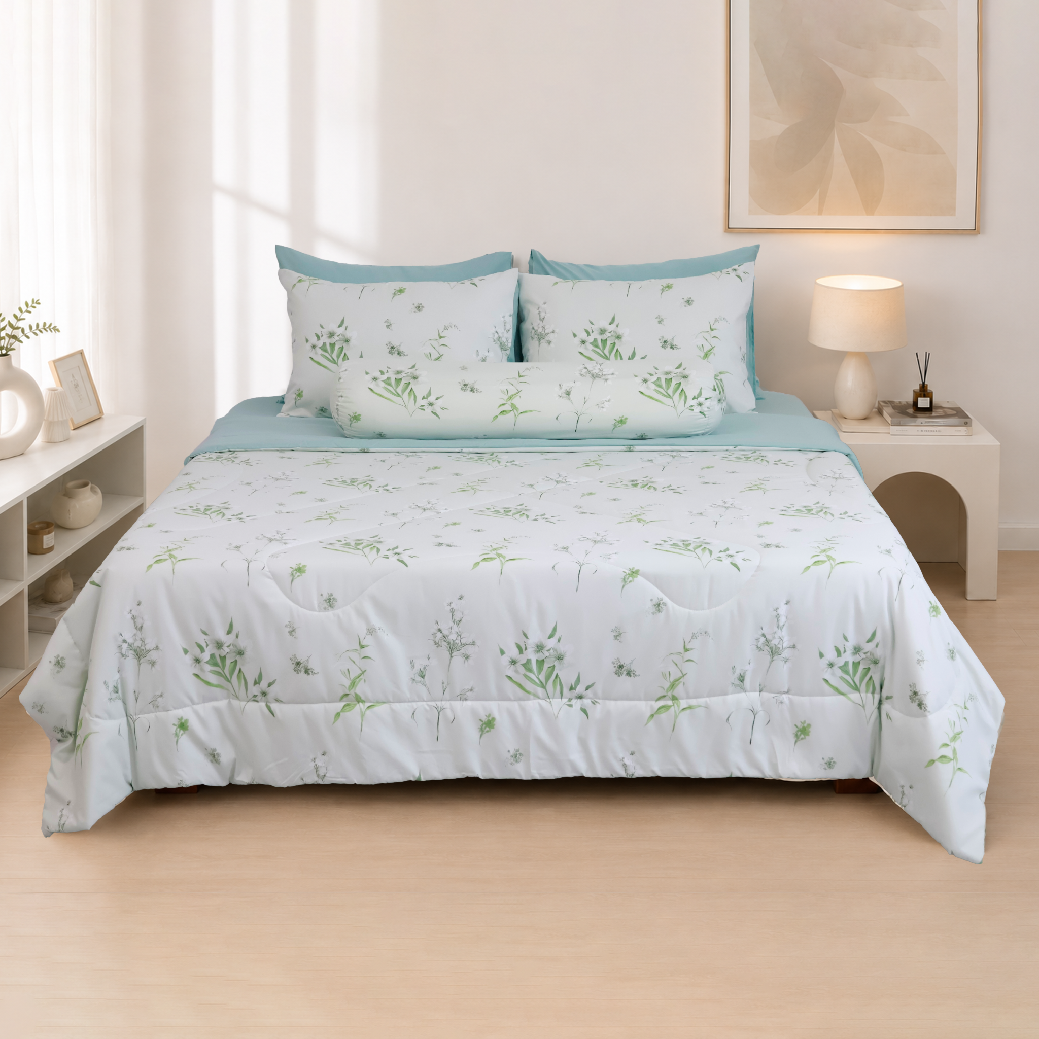 ST200056 - Bộ chăn ga gối Microfiber STEFANI
