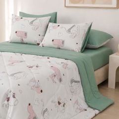 ST200057- Bộ chăn ga gối Microfiber STEFANI