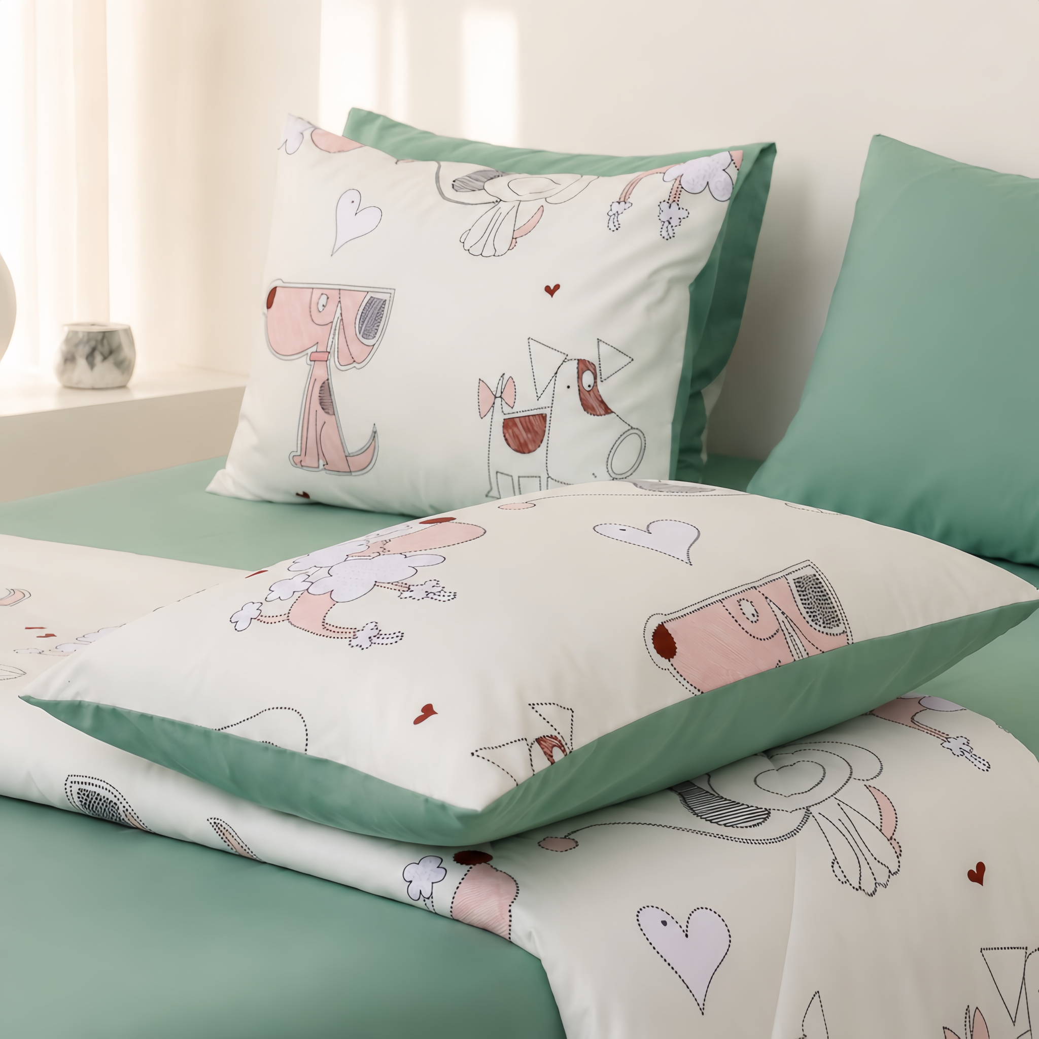 ST200057- Bộ chăn ga gối Microfiber STEFANI