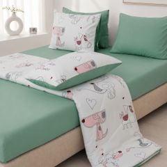 ST200057- Bộ chăn ga gối Microfiber STEFANI