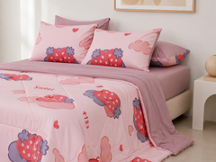 ST200058 - Bộ chăn ga gối Microfiber STEFANI