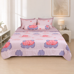 ST200058 - Bộ chăn ga gối Microfiber STEFANI