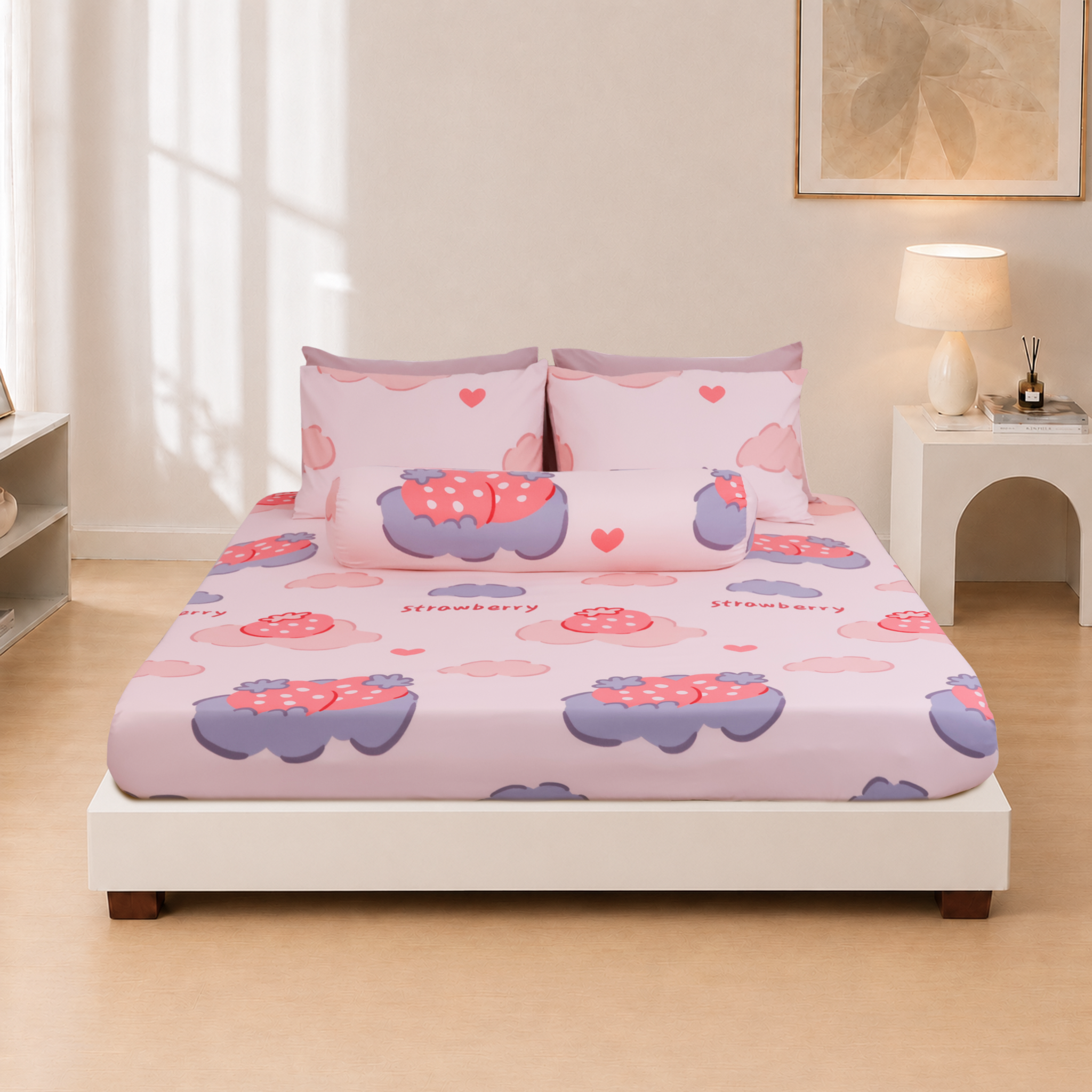 ST200058 - Bộ chăn ga gối Microfiber STEFANI