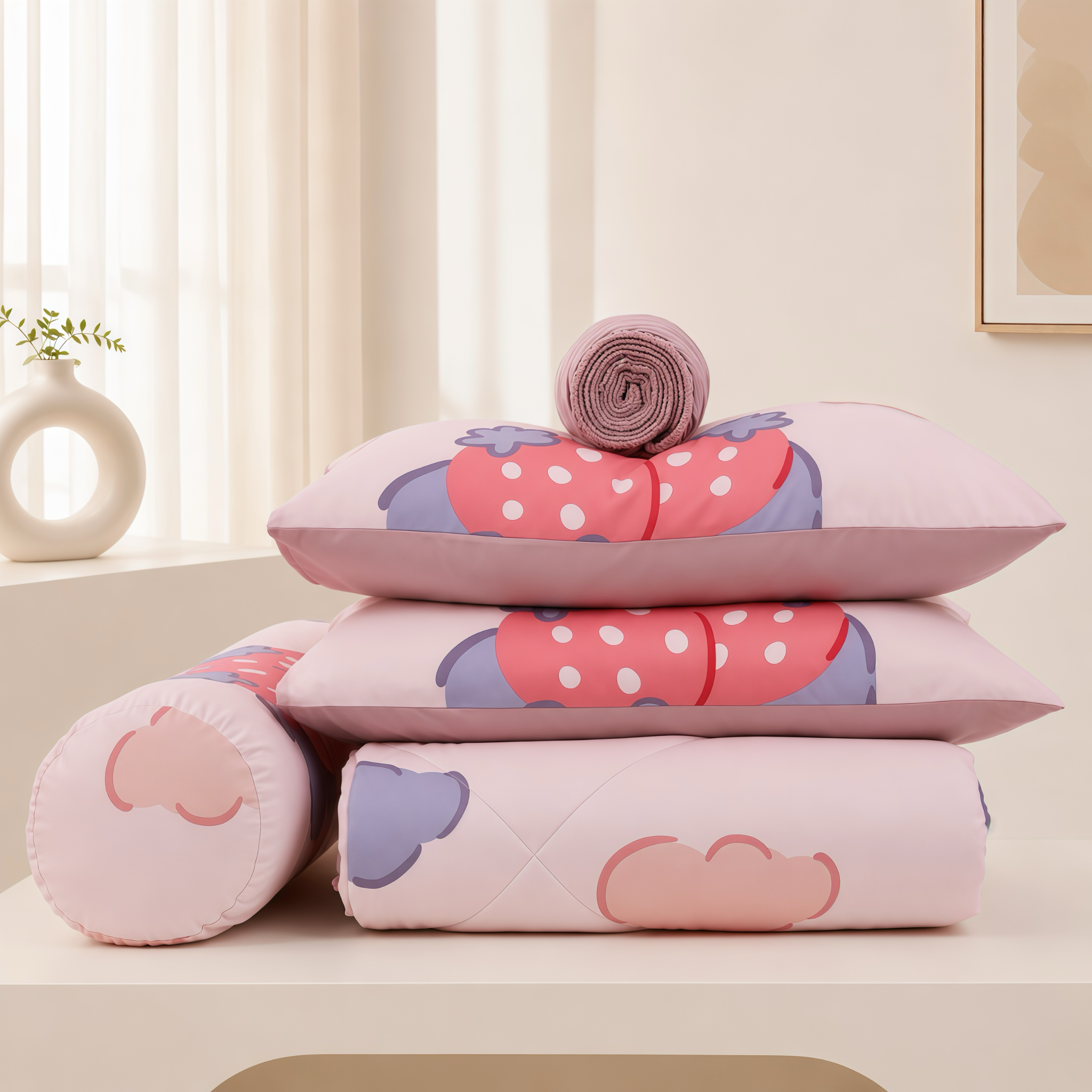 ST200058 - Bộ chăn ga gối Microfiber STEFANI