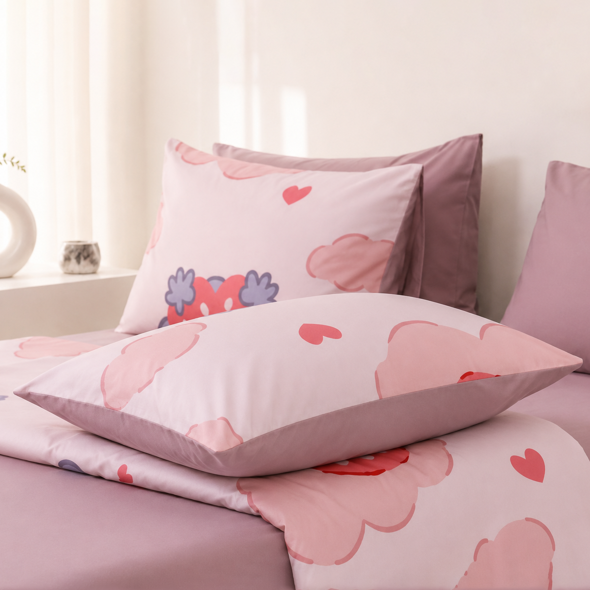 ST200058 - Bộ chăn ga gối Microfiber STEFANI