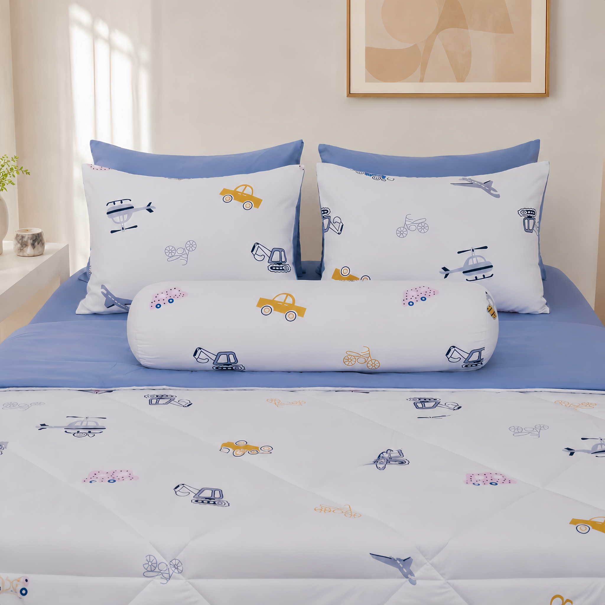 ST200061 - Bộ chăn ga gối Microfiber STEFANI
