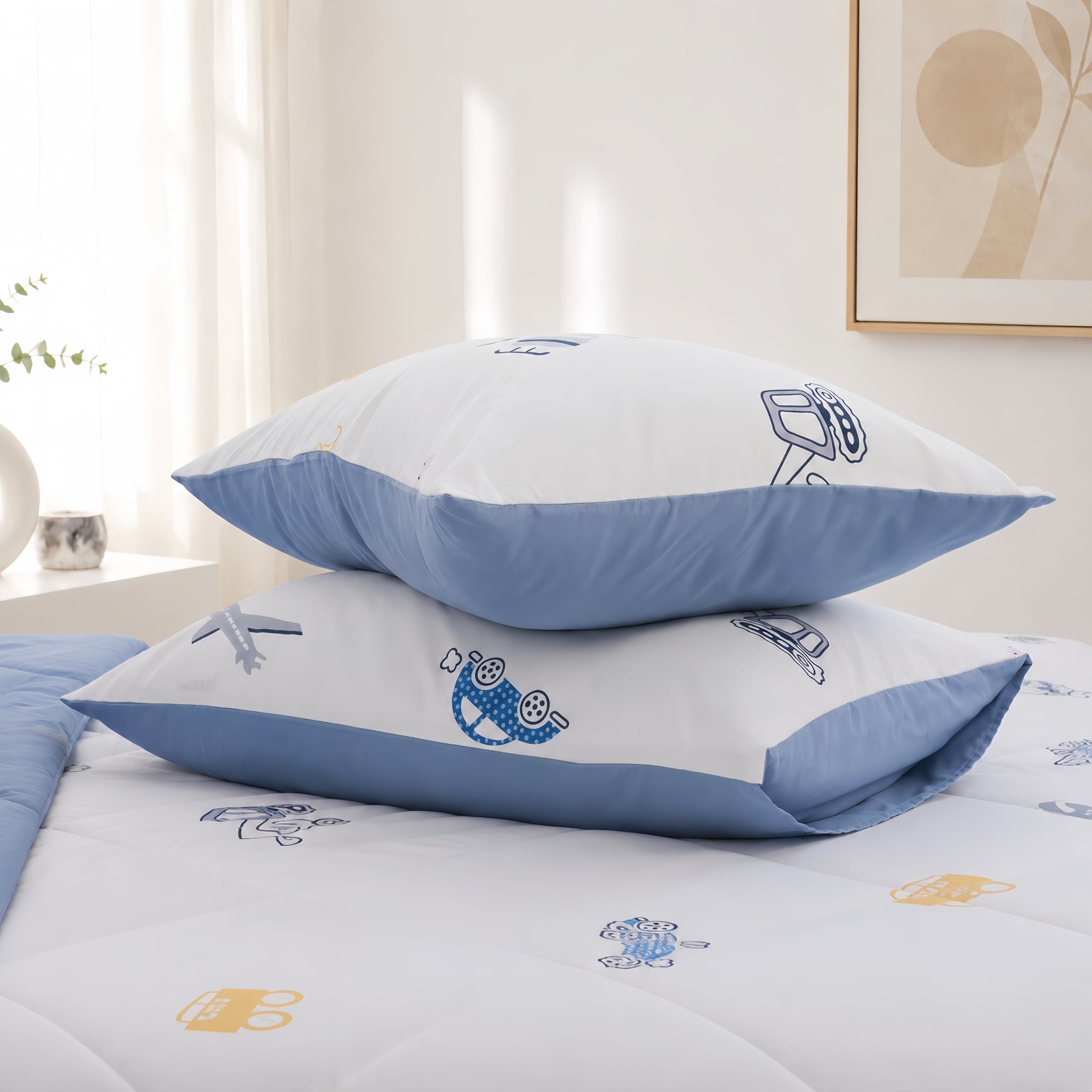 ST200061 - Bộ chăn ga gối Microfiber STEFANI