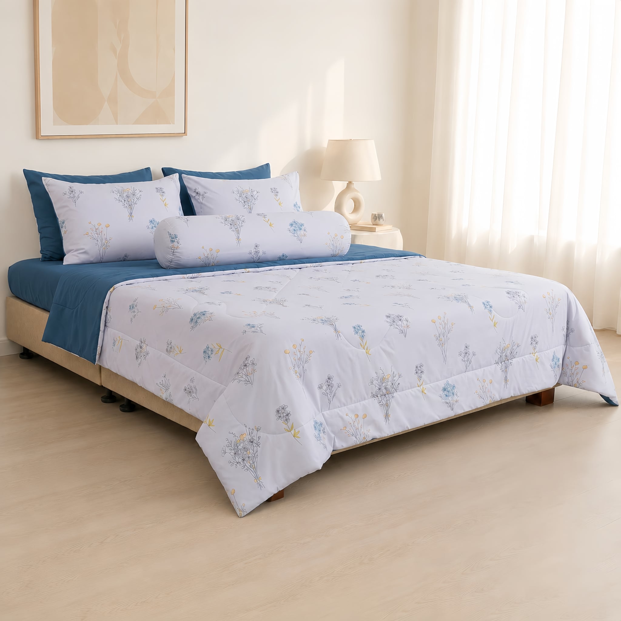 ST200062 - Bộ chăn ga gối Microfiber STEFANI