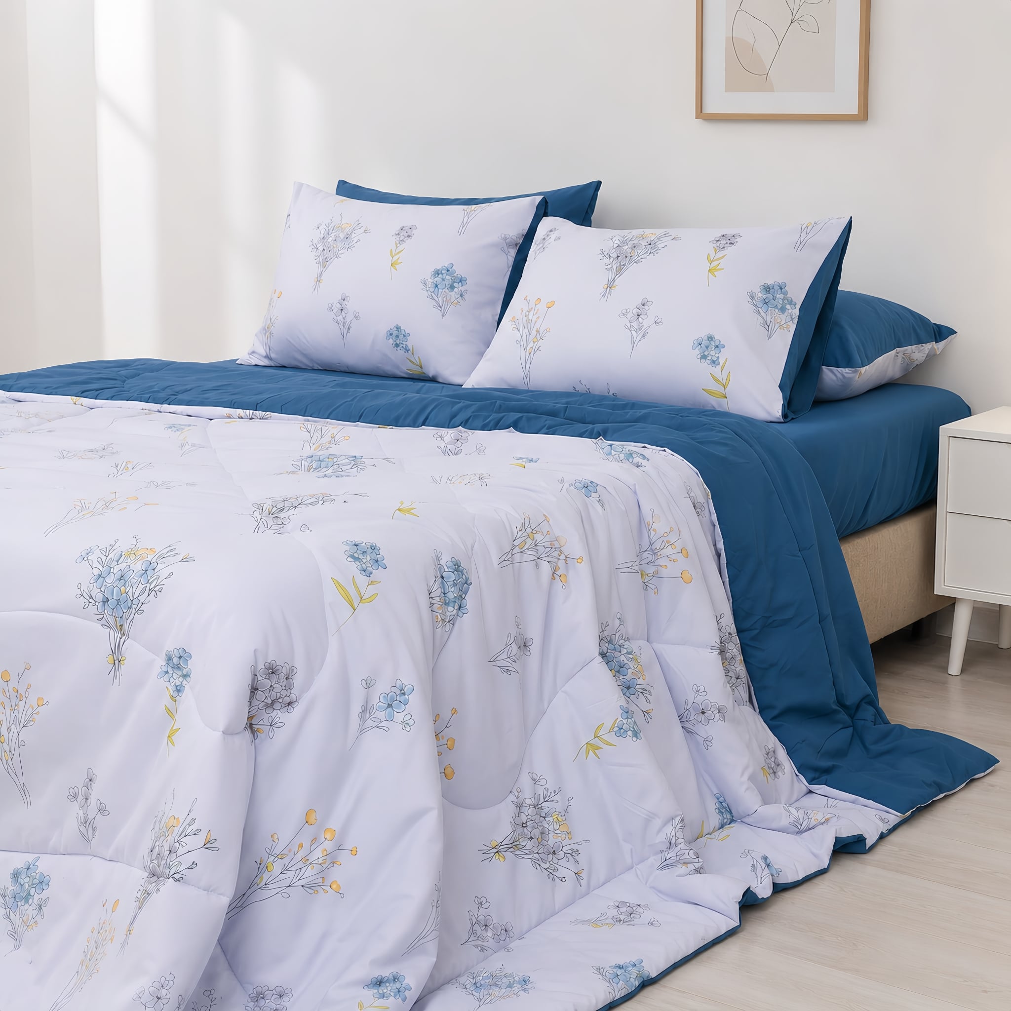 ST200062 - Bộ chăn ga gối Microfiber STEFANI