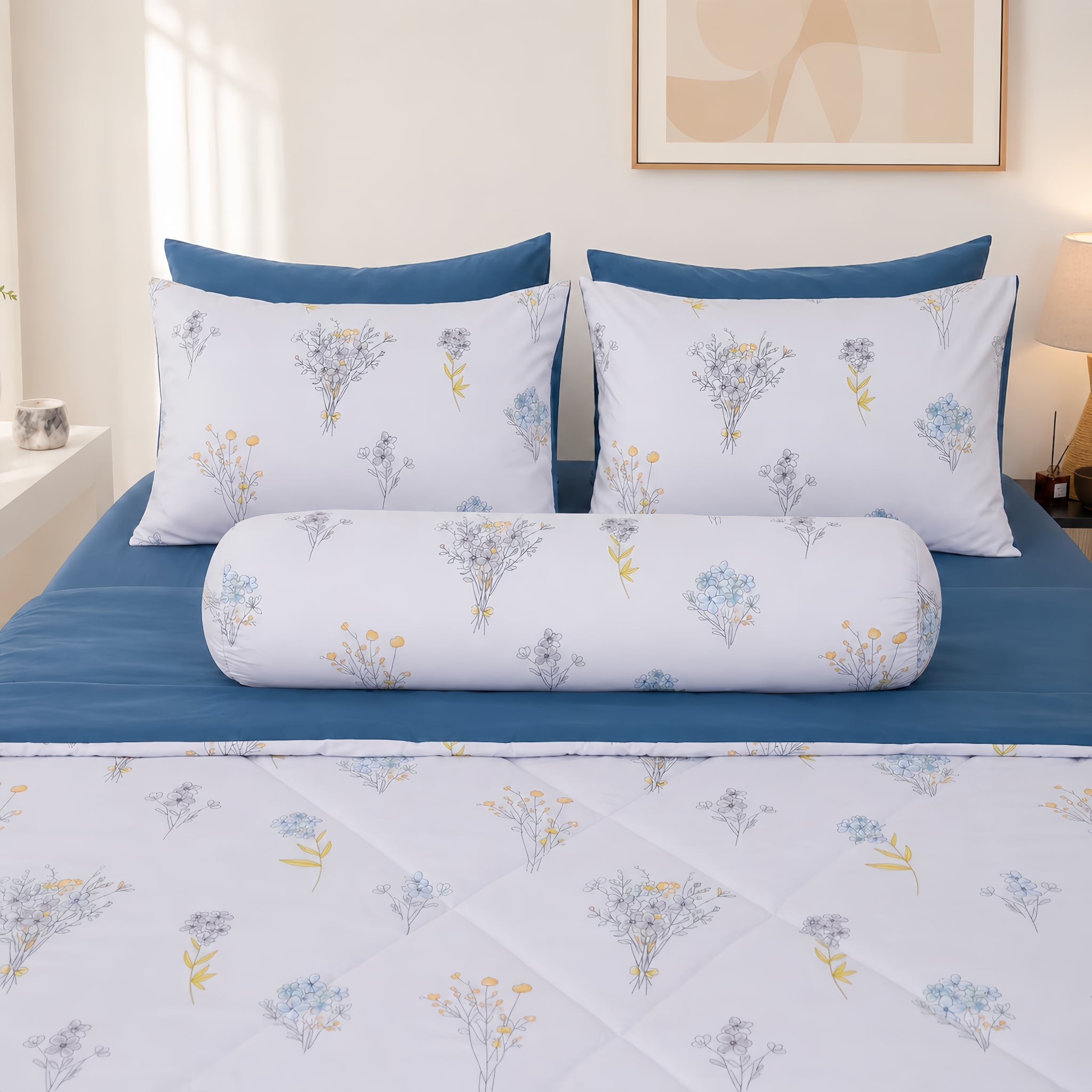ST200062 - Bộ chăn ga gối Microfiber STEFANI