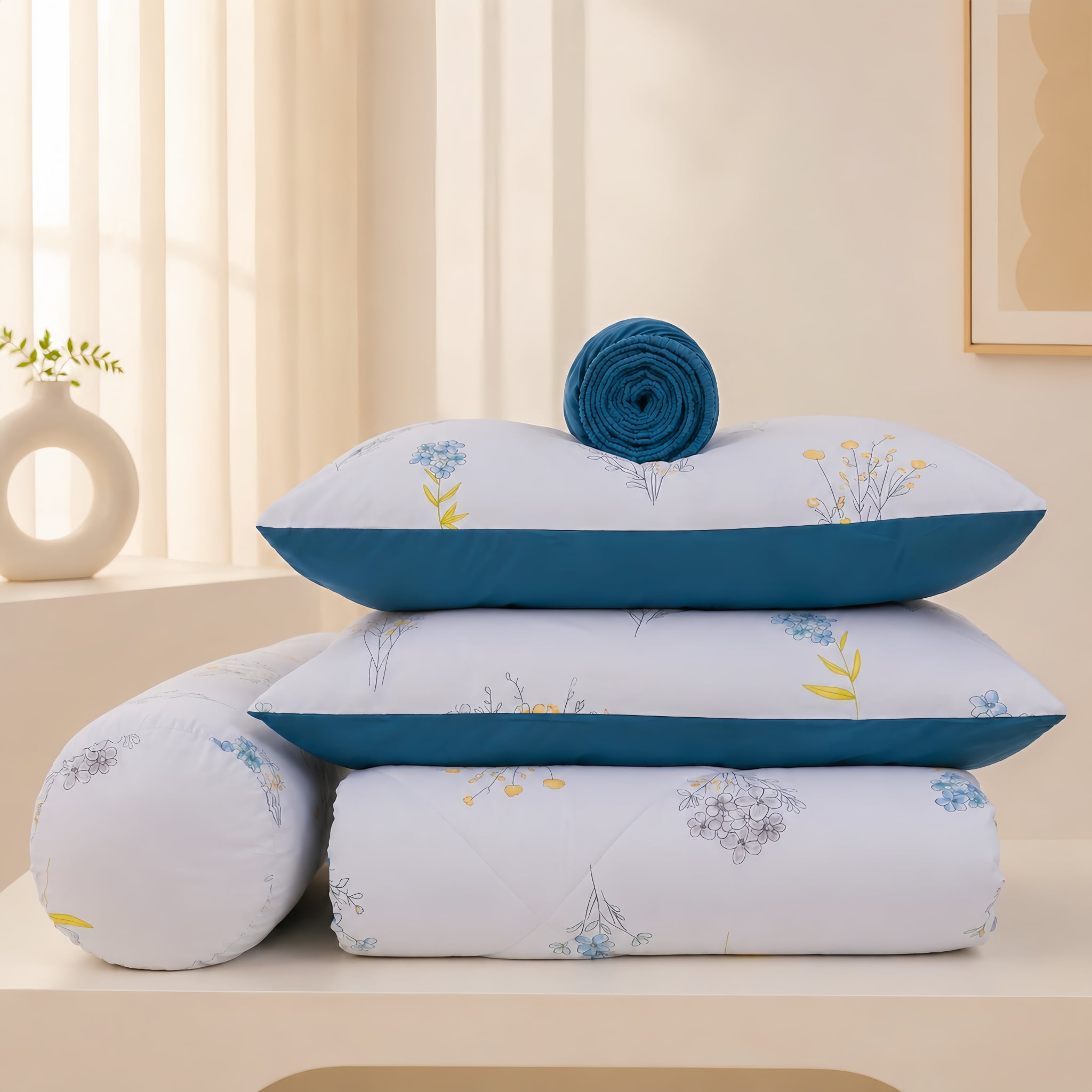 ST200062 - Bộ chăn ga gối Microfiber STEFANI
