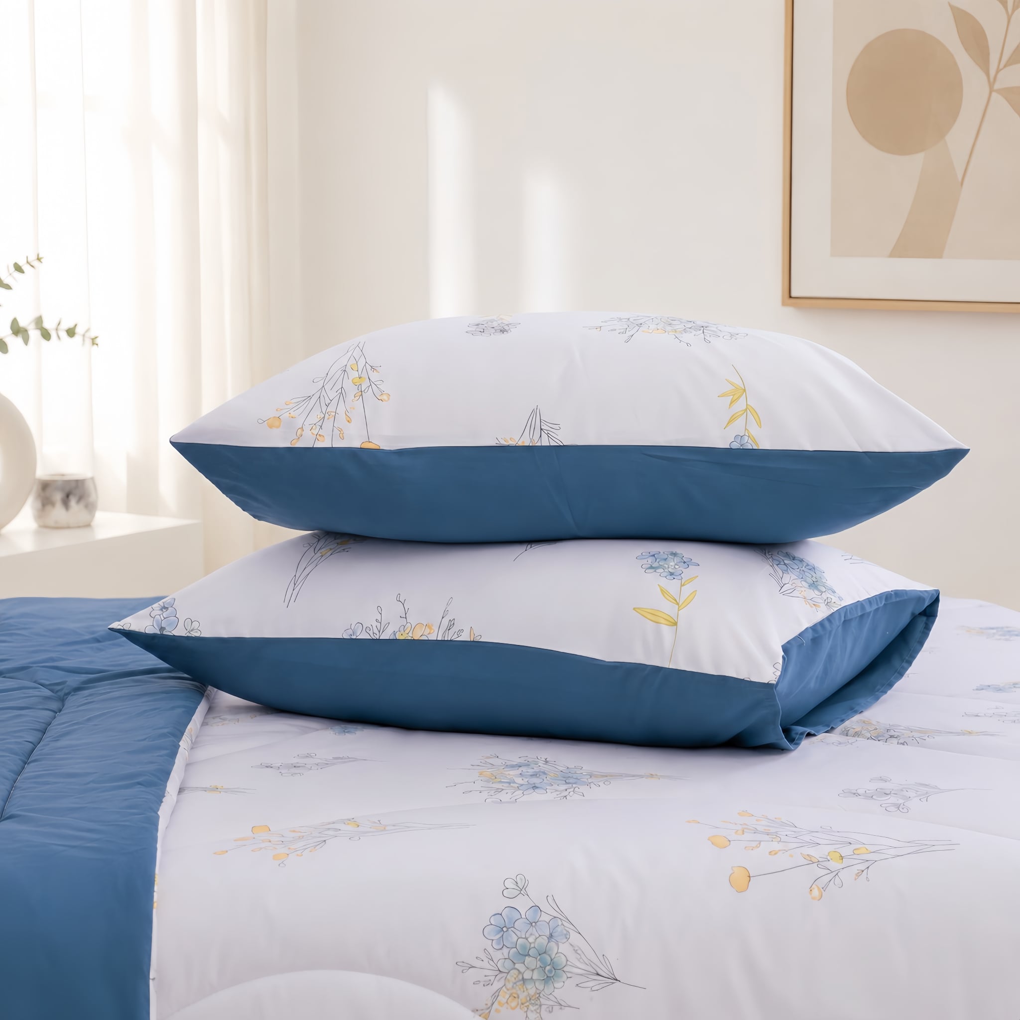 ST200062 - Bộ chăn ga gối Microfiber STEFANI