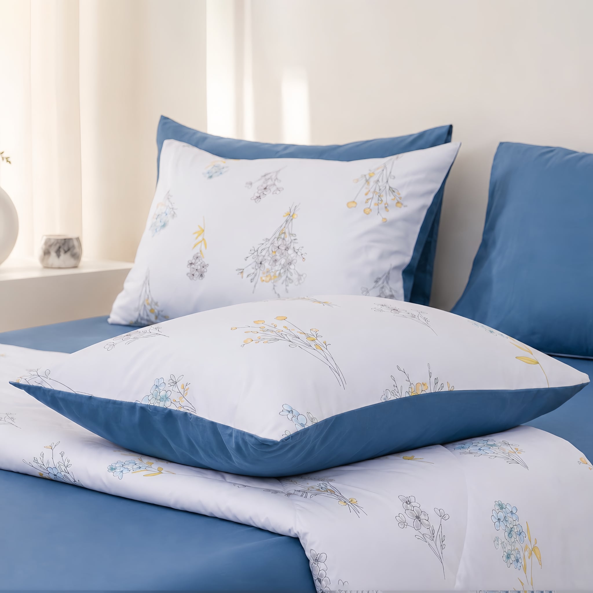 ST200062 - Bộ chăn ga gối Microfiber STEFANI