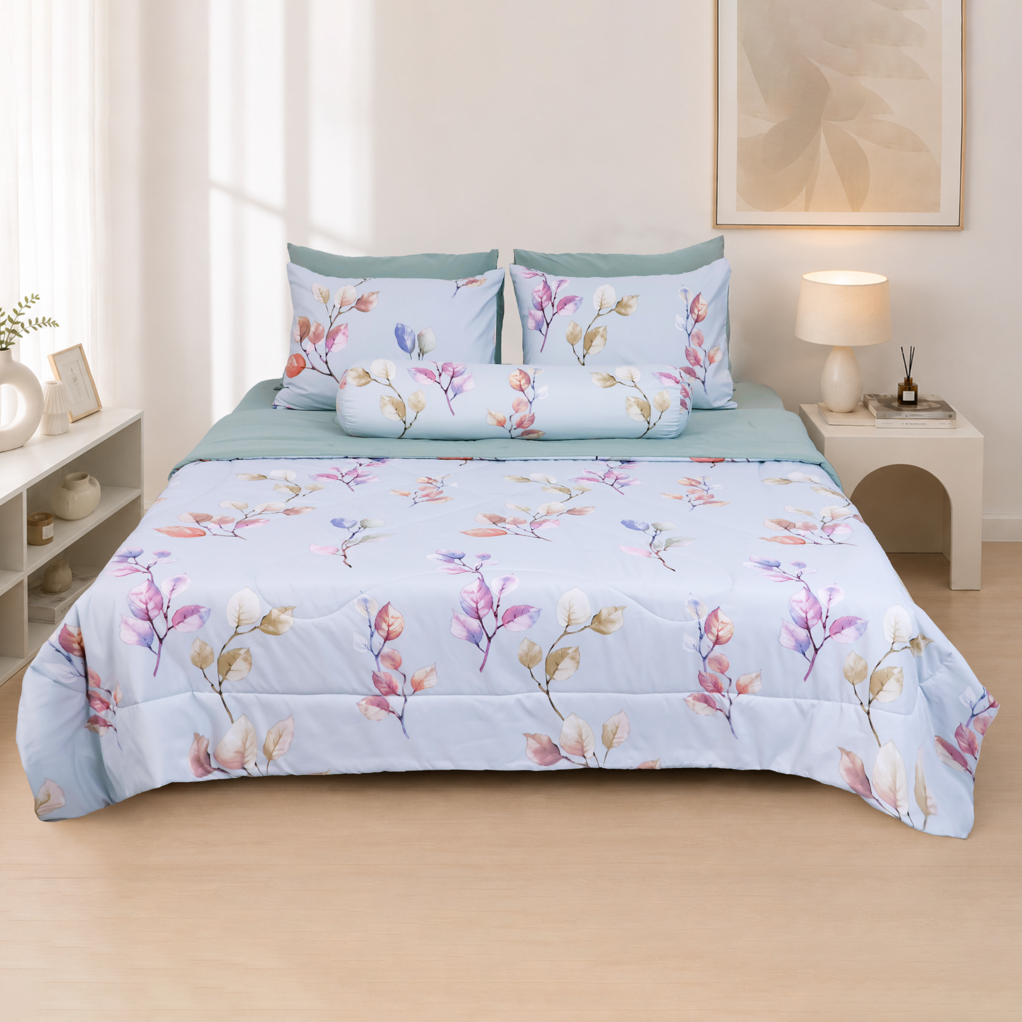ST200063 - Bộ chăn ga gối Microfiber STEFANI