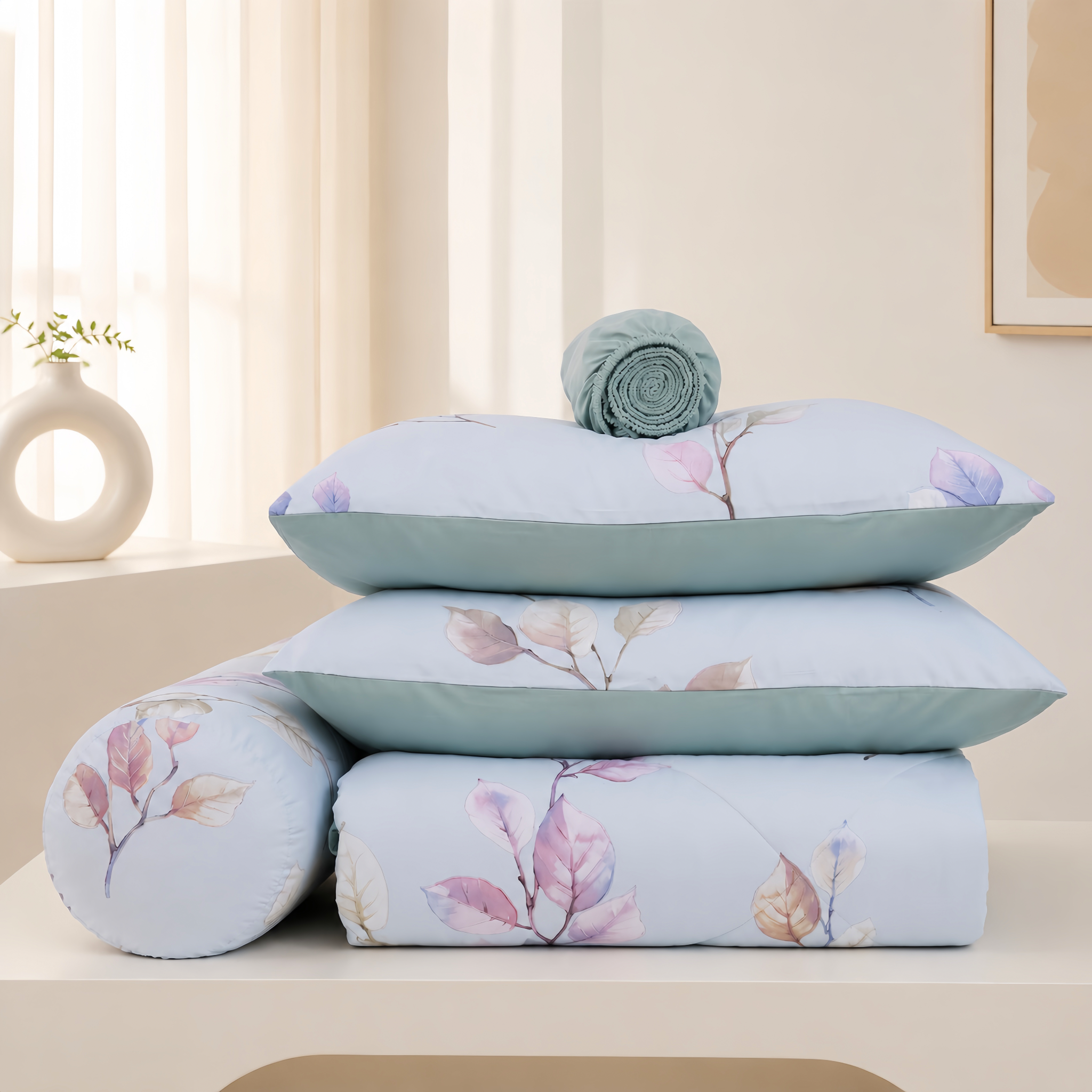 ST200063 - Bộ chăn ga gối Microfiber STEFANI