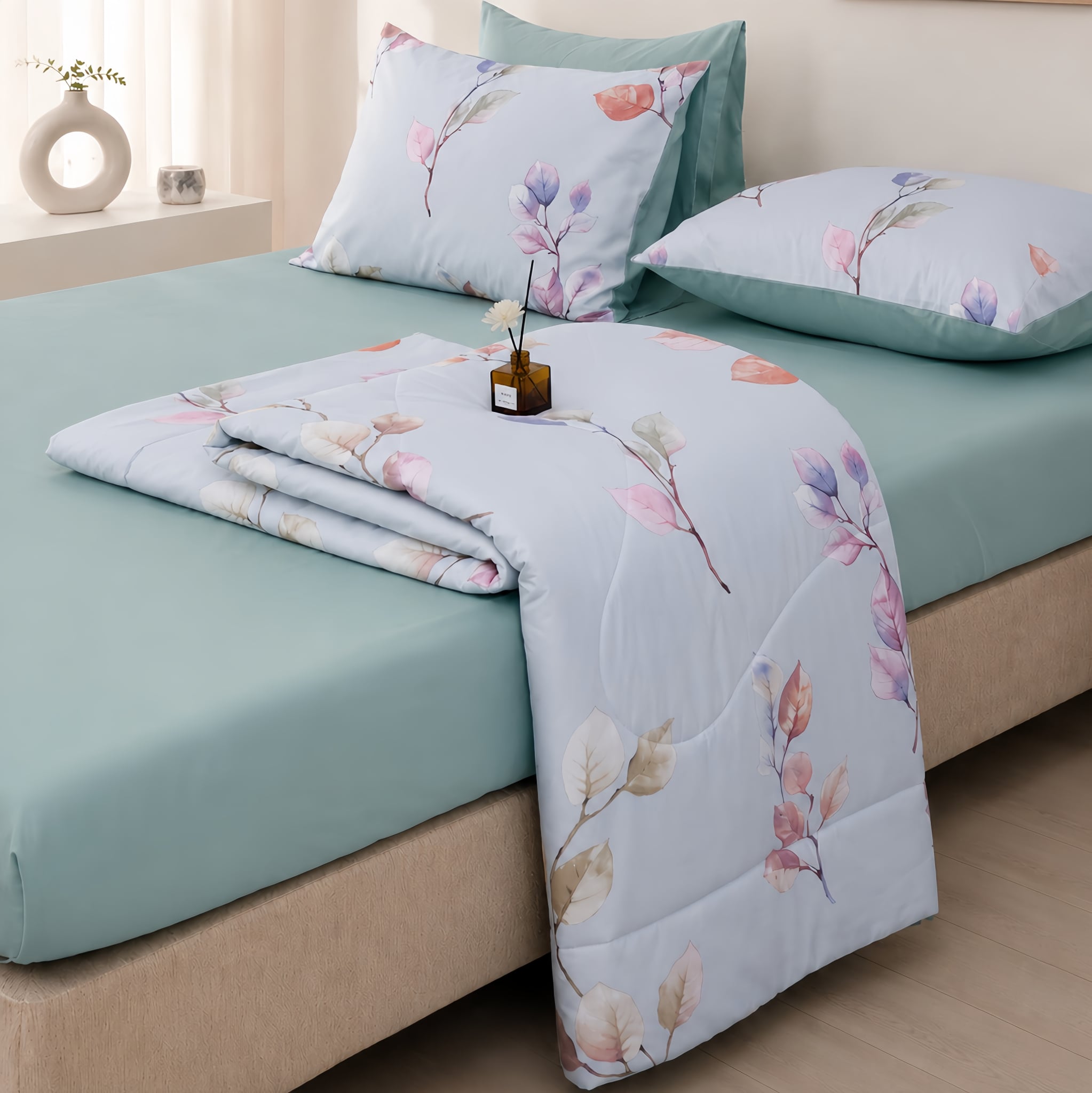 ST200063 - Bộ chăn ga gối Microfiber STEFANI