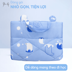Snow Bear - Bộ 5 món gấp gọn tiện lợi cho bé đi học Cooling Fabric cao cấp