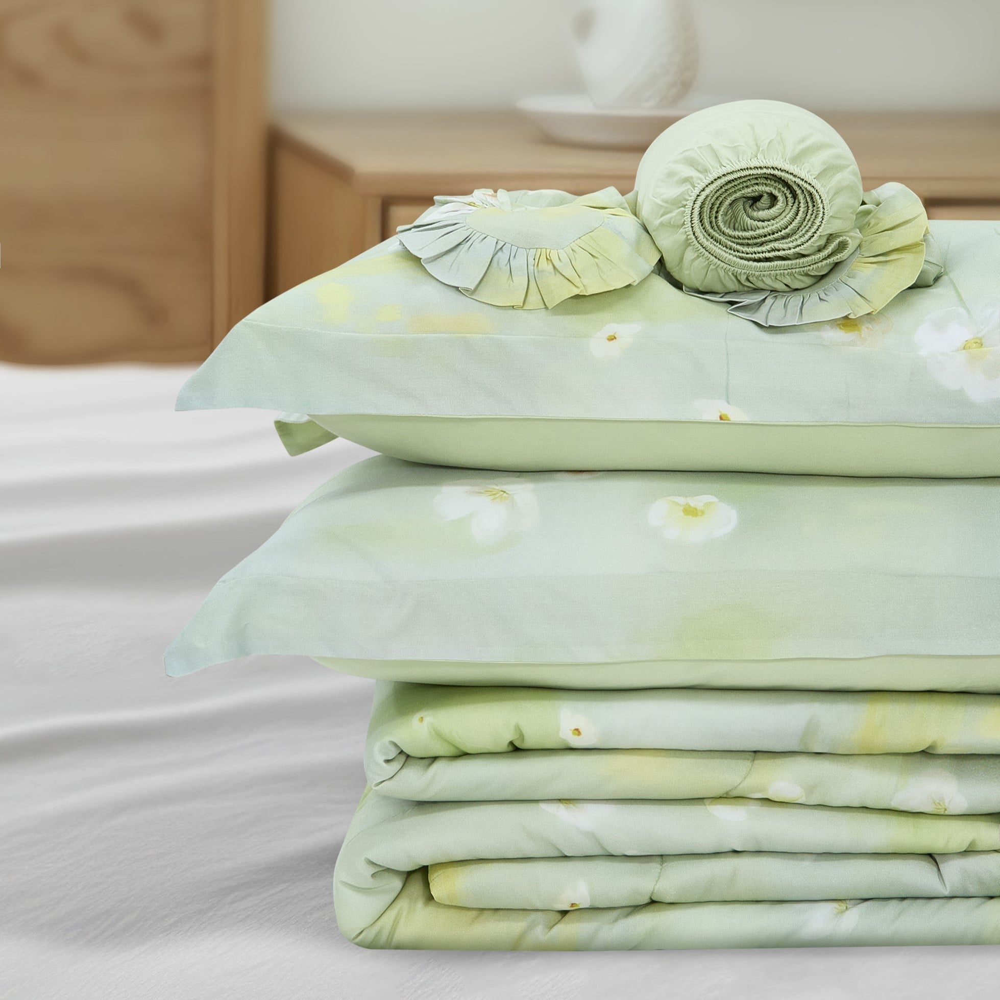 VC9009 - Bộ chăn ga gối NIN Valletta 100% Viscose