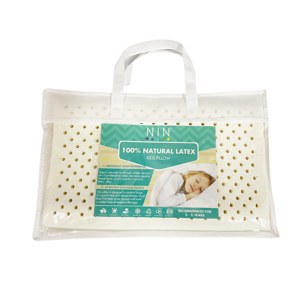 Gối cao su thiên nhiên NIN House 44x27x6cm công thái học