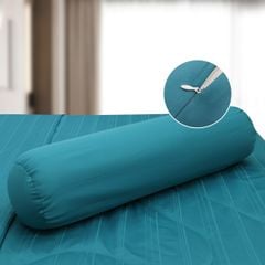 C190710 - Bộ chăn ga gối Microfiber NIN CLASSIC xanh thiên thanh Teal Blue